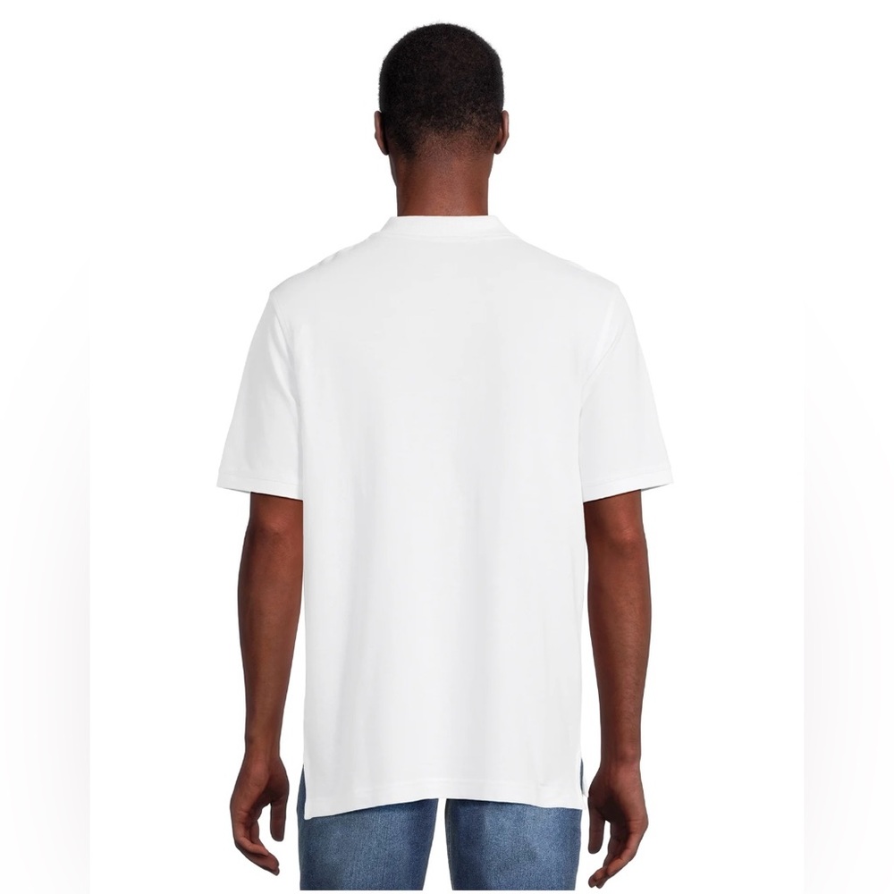 NWT George Men's Pique Polo Shirt with Short Sleeves, White 2XL Soft knit - Picture 3 of 5